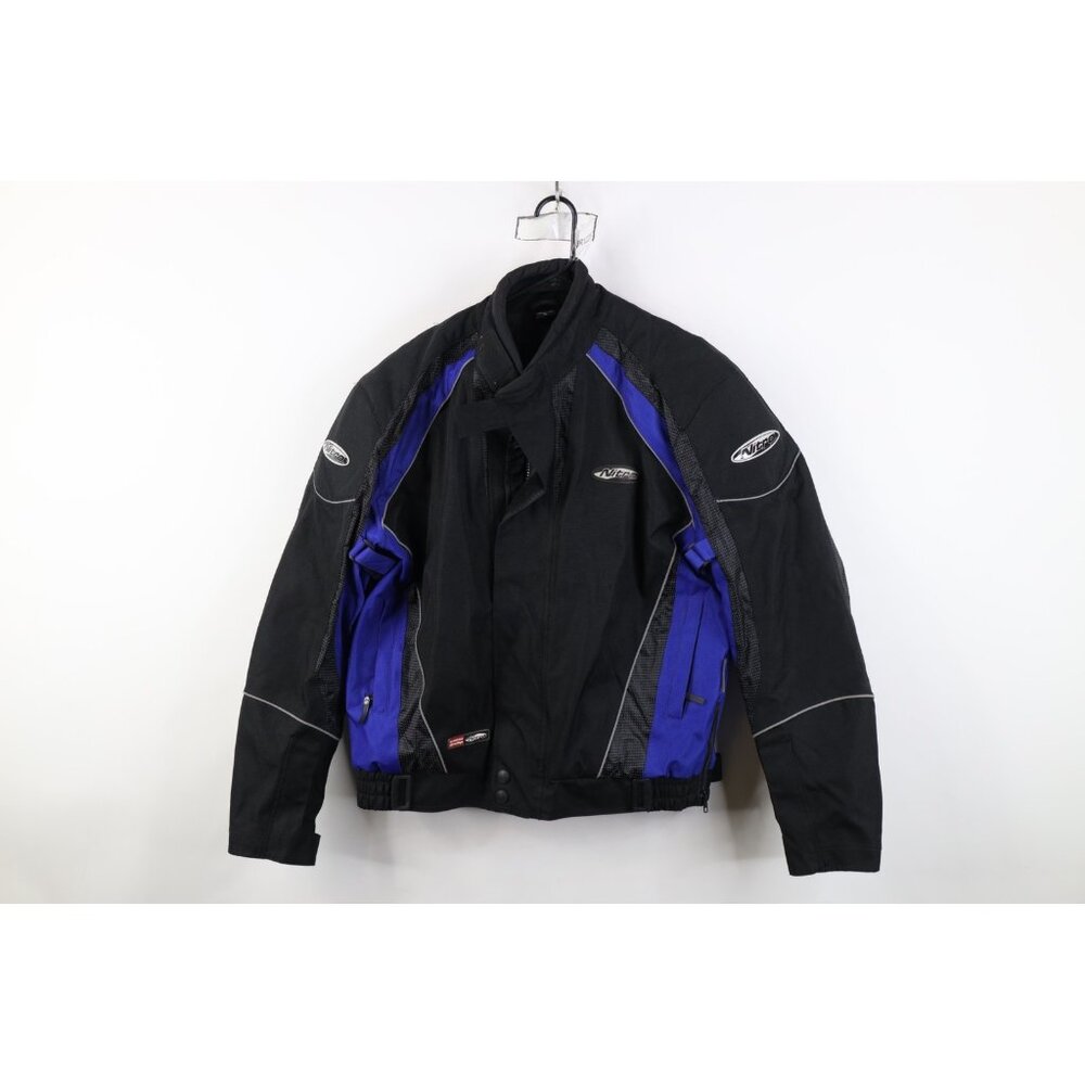 Vintage Streetwear Mens Large Padded Armored Motorcycle Racing Riding Jacket